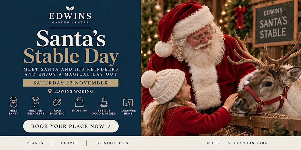 Santa's Stable - Festive, Family, Fun Day Out. at Edwins Garden Centre at Woking