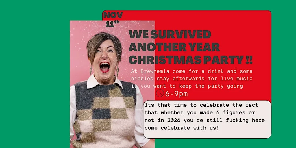 Wee Bit Social We Survived Another Year Christmas Party at Brewhemia - Boudoir Room