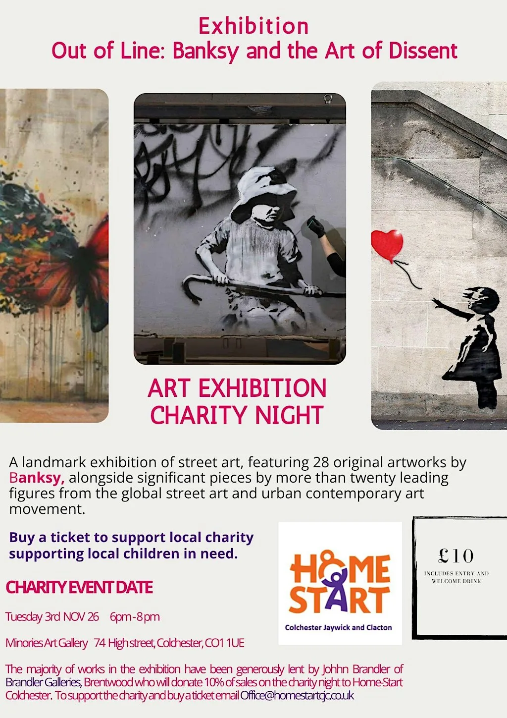 Charity Fundraiser Art Exhibition- Banksy and the Art of Dissent at The Minories