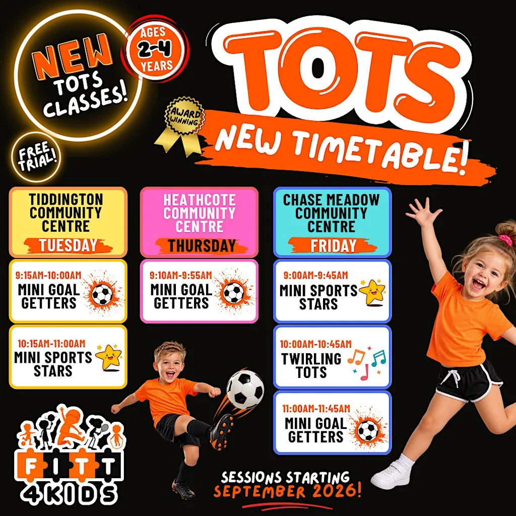 Fitt4kids TOTS- Mini Goal Getters at Tiddington Community Centre