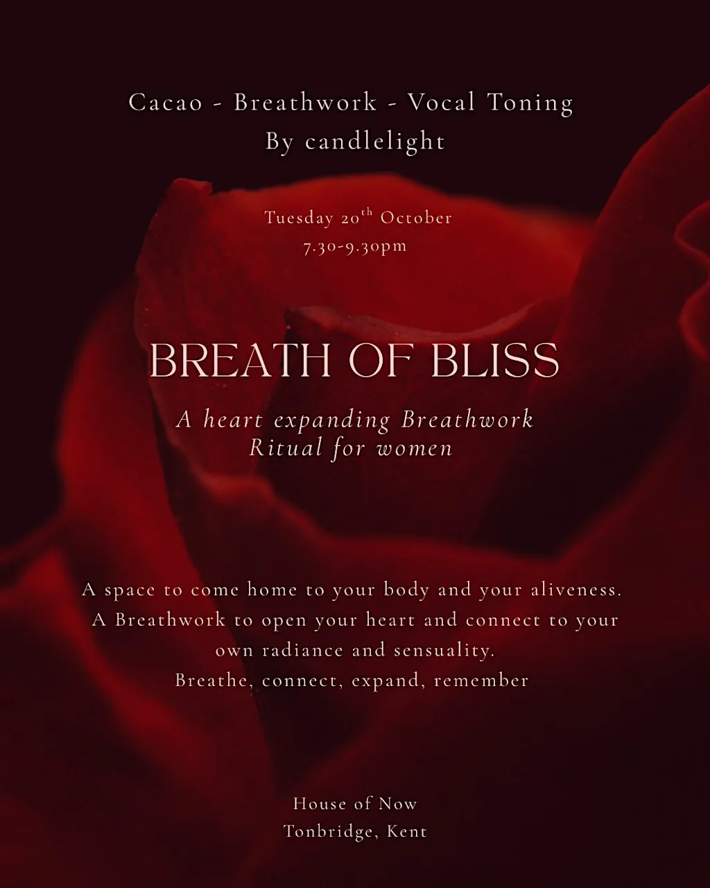 Breath of Bliss - A Heart-Expanding Breathwork Ritual for women at High Hilden Close