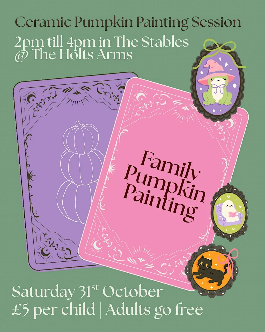 Family Paint Session - Ceramic Pumpkins at The Holts Arms