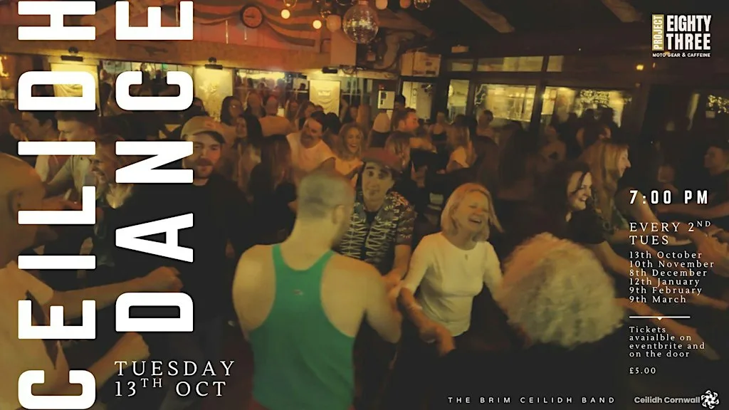 Ceilidh Dancing at Project Eighty Three with Ceilidh Cornwall and The Brim at Project Eighty Three