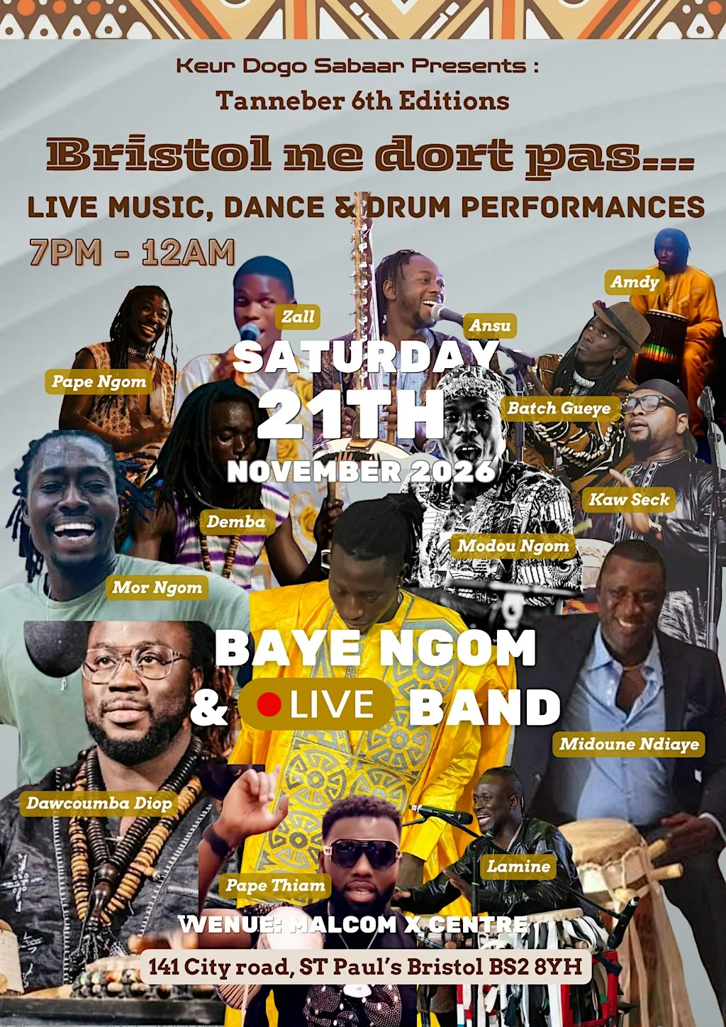 BRISTOL NE DORT PAS… at Malcolm X Community Centre