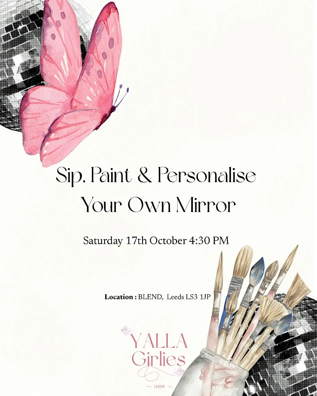 Sip, Paint & Personalise your own mirror at Blend.
