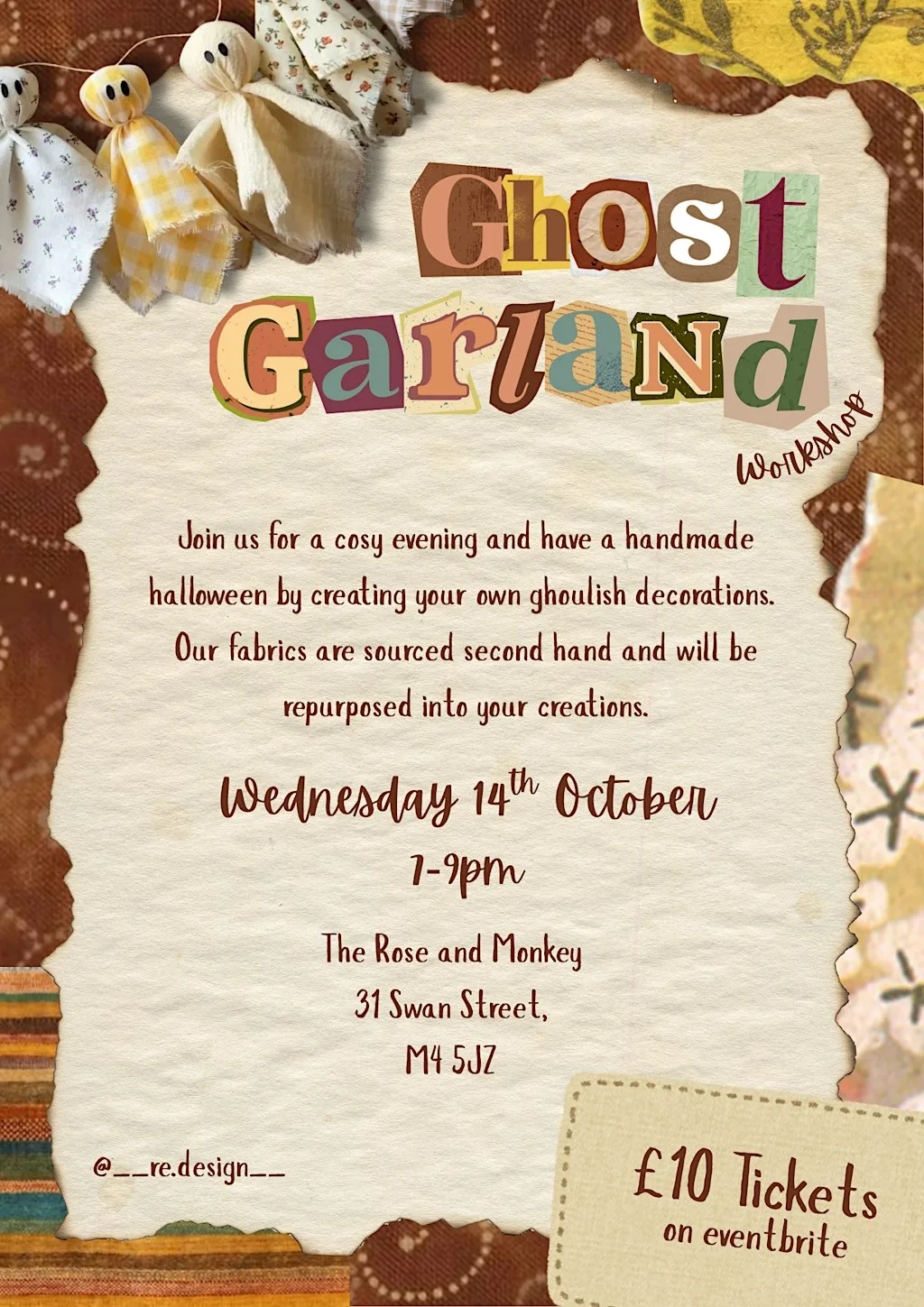 Ghost Garland Workshop at The Rose and Monkey