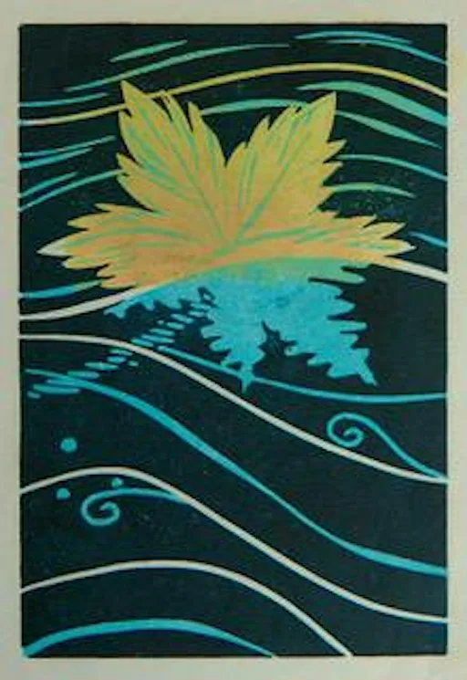 Lino-printing workshop – Reduction cut method. at The Classroom