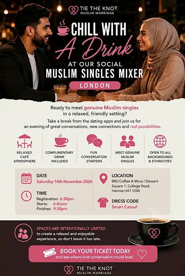 COFFEE AND TEA SINGLE MUSLIM EVENT – LONDON