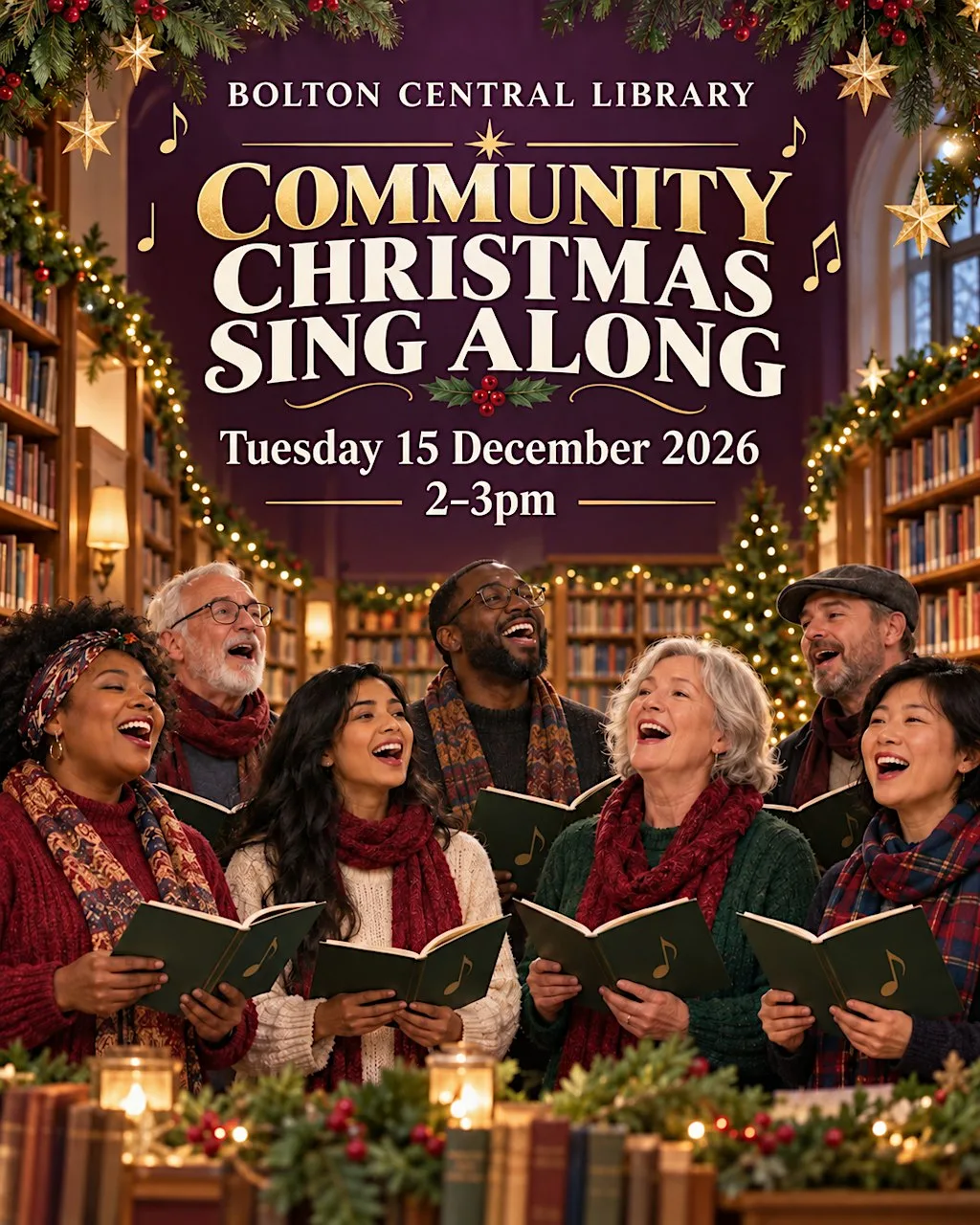 Bolton Central Library Community Christmas Sing Along at Bolton Central Library