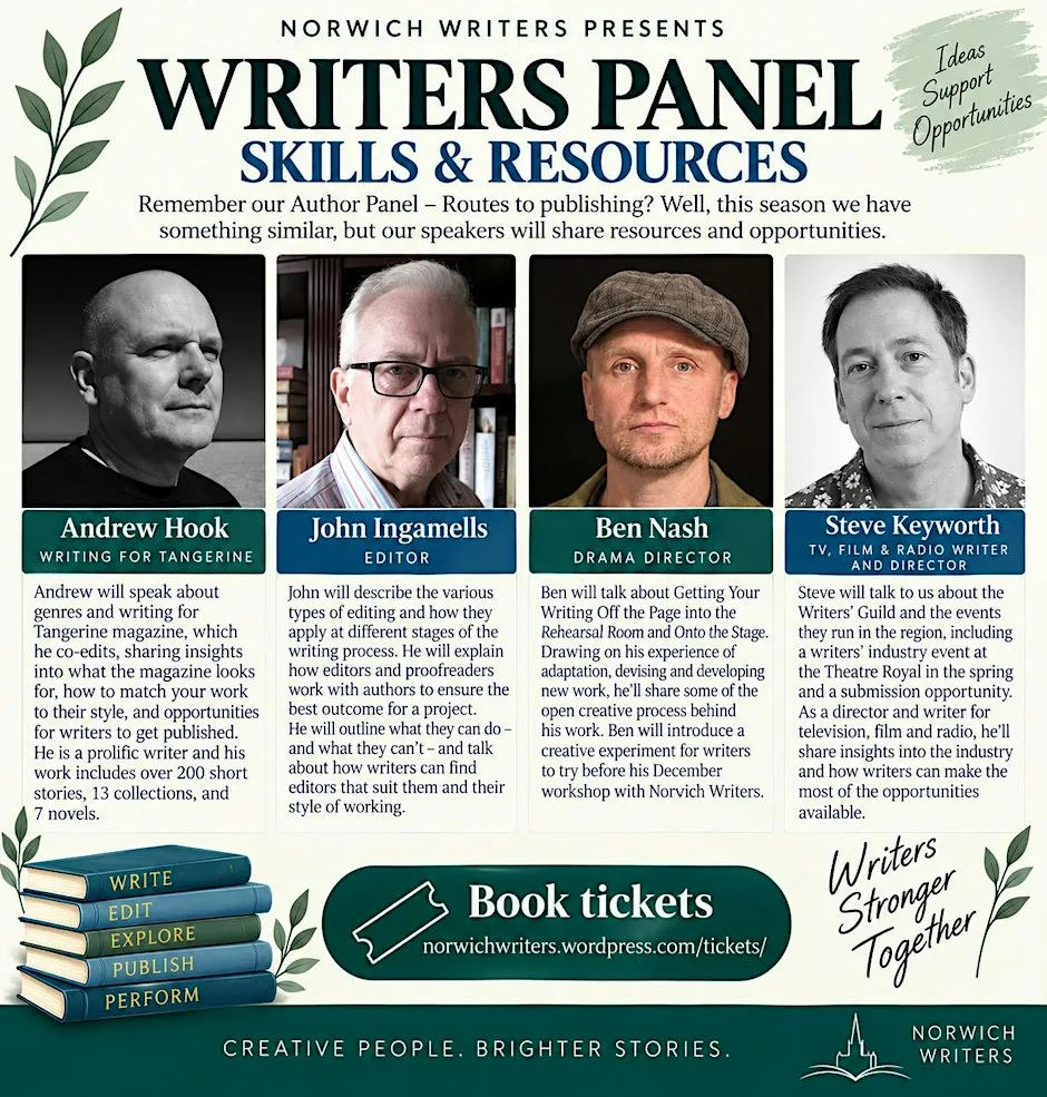 Writers Panel - Norwich Writers at The Maids Head Hotel