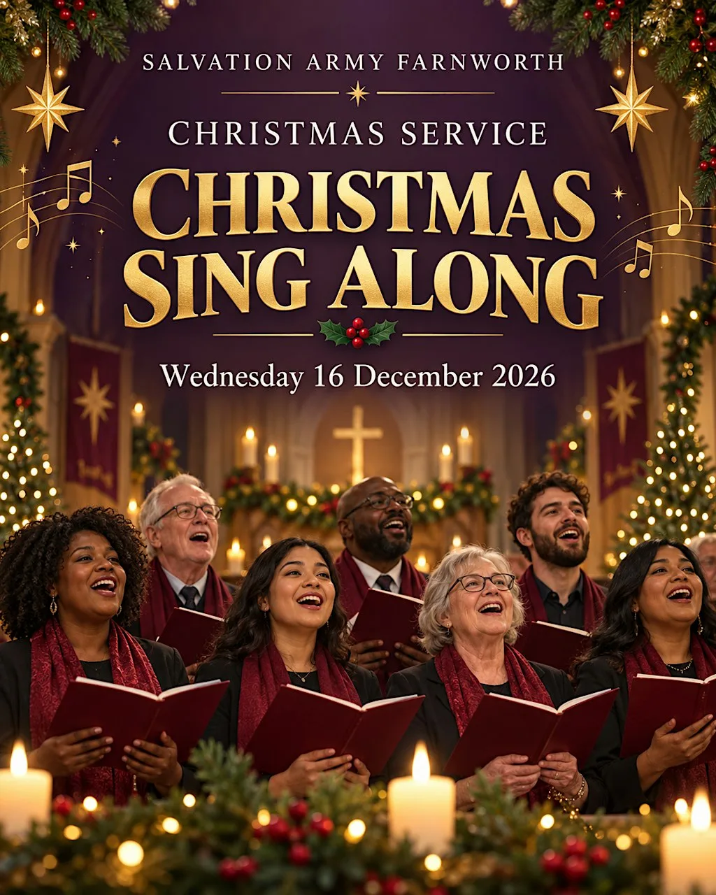 Christmas Sing Along at Salvation Army Farnworth Christmas Service