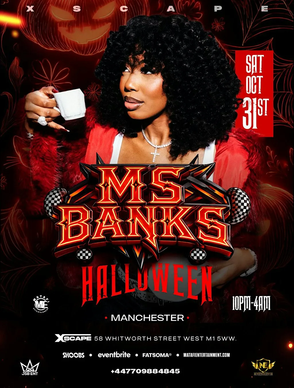 MS BANKS In Manchester – HALLOWEEN PARTY - Afrobeats/Hip-Hop/Amapiano/RnB