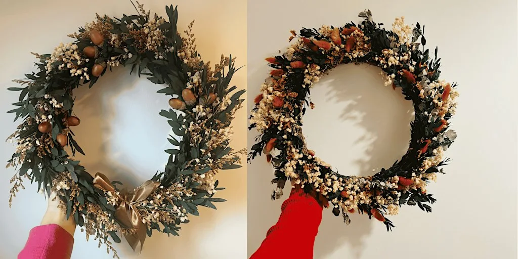 Autumn Dried Flower Wreath Decorating Workshop at Adventure Golf Island