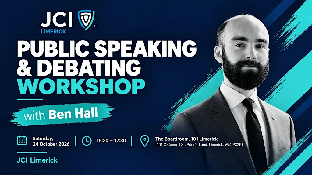 Public Speaking & Debating Workshop with Ben Hall | JCI Limerick