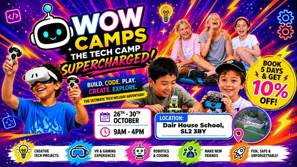 Slough October Half Term Tech Camp at Dair House School