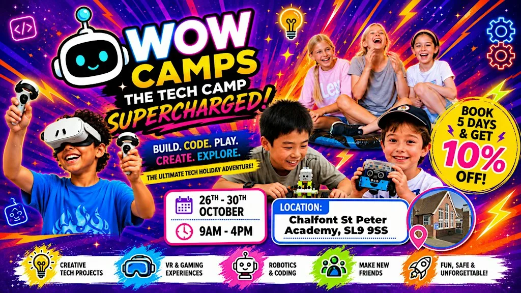 Chalfont St Peter October Half Term Tech Camp at Chalfont St Peter Academy