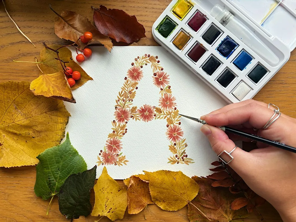 crafty @ temperance | Introduction to watercolour: autumnal florals