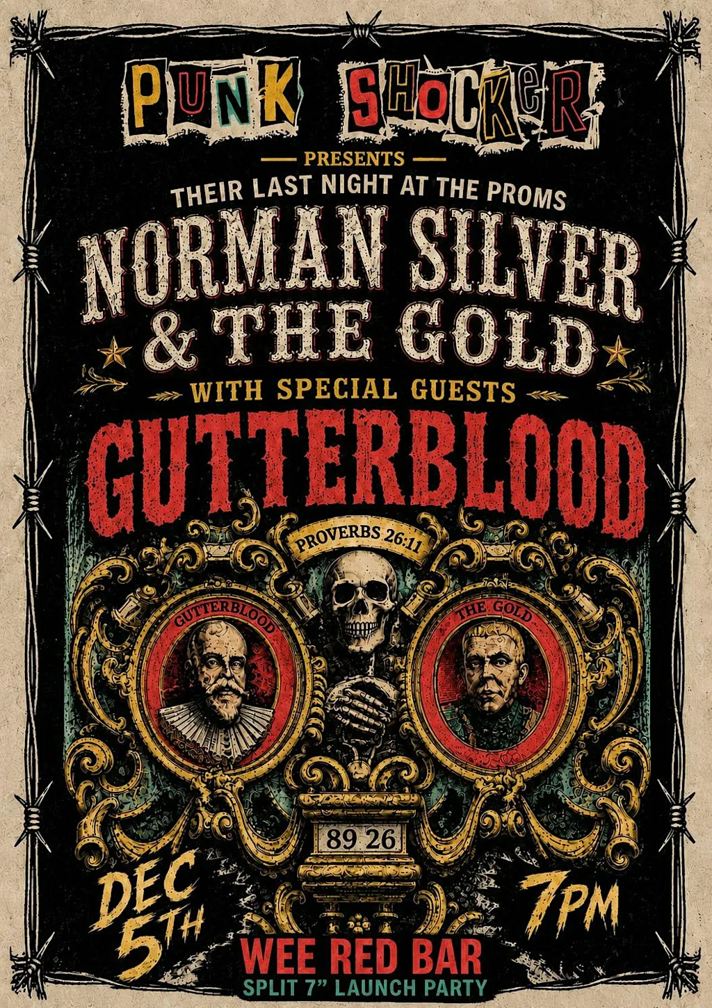 Norman Silver & The Gold / Gutterblood 7" Split Launch Party