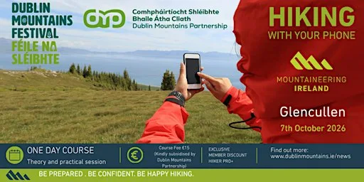 Hiking with your Phone- 7th October 2026- Dublin Mountains at Johnnie Foxes