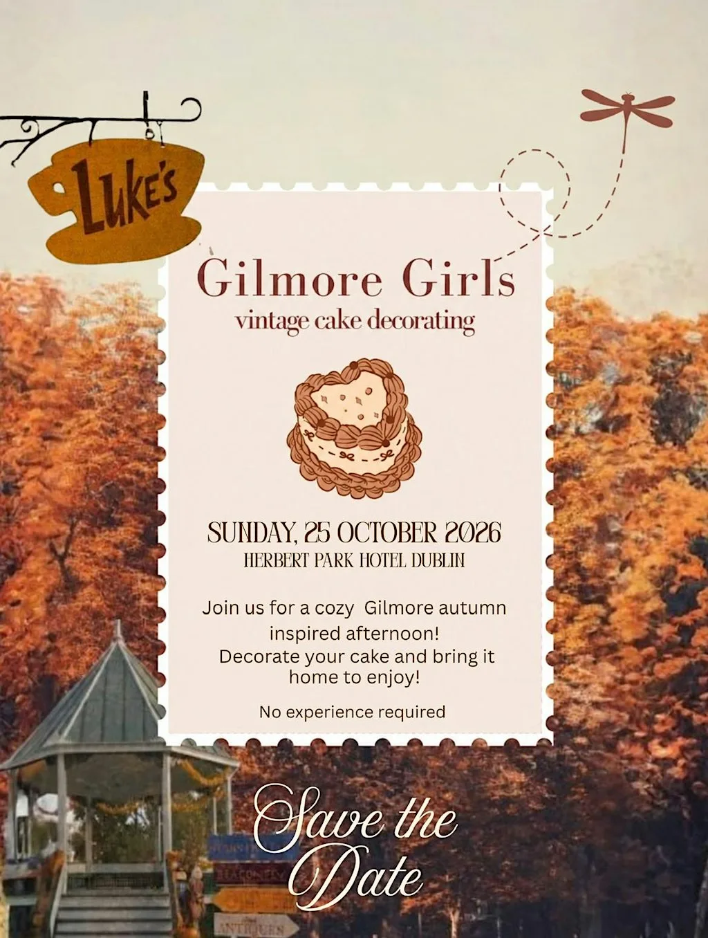 Gilmore girls fall cake decorating