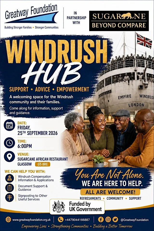 Windrush Support Hub at Sugarcane African Restaurant & Bar
