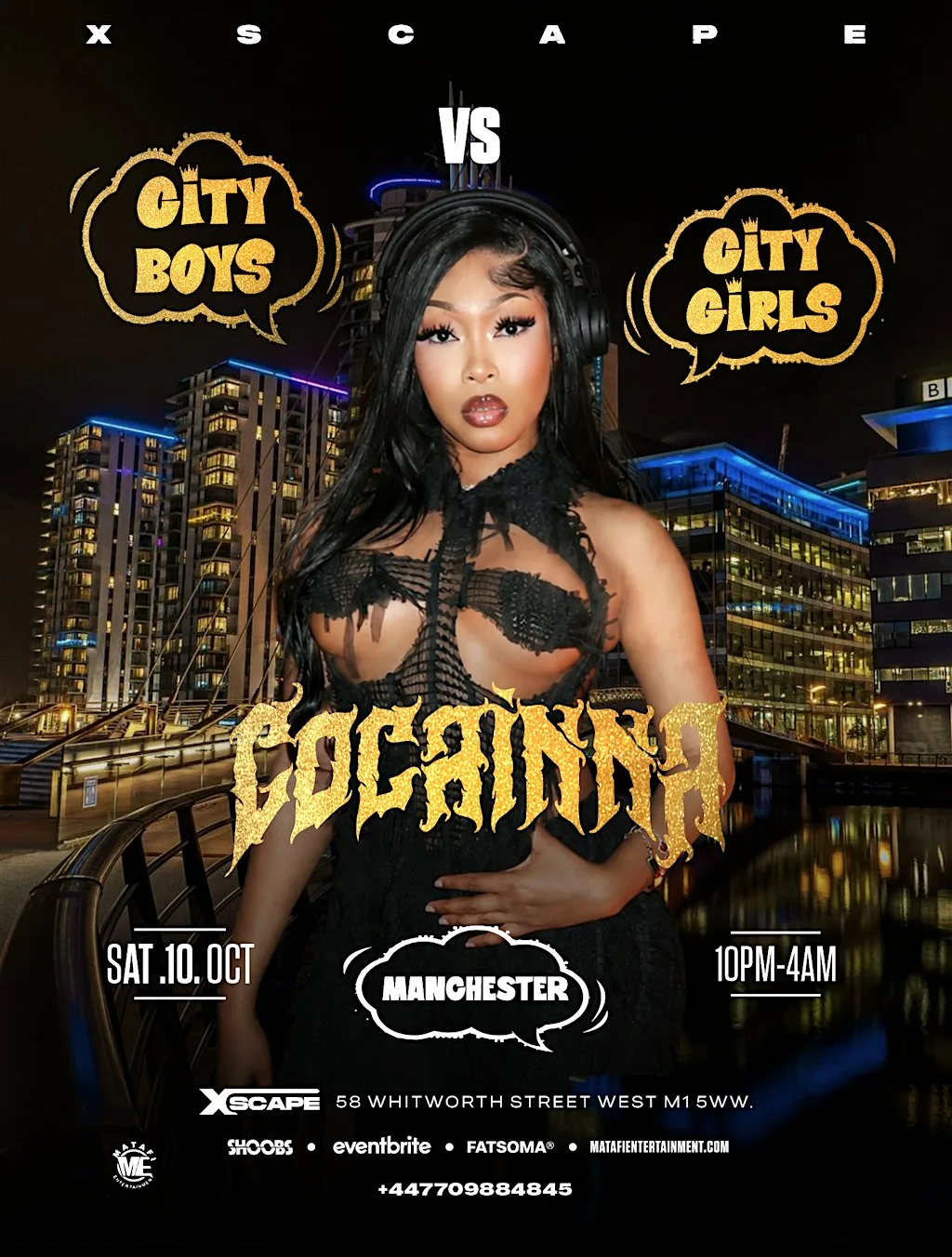 COCAINNA In Manchester - CITY BOYS VS CITY GIRLS PARTY