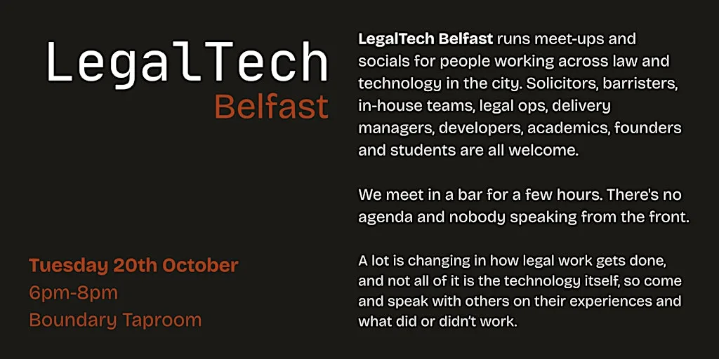 LegalTech Belfast - October Meetup at Boundary Brewery
