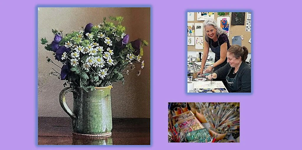 Learn To Draw and Paint! Beginners' Art Classes : Wildflowers Still Life at Haworth Art Gallery