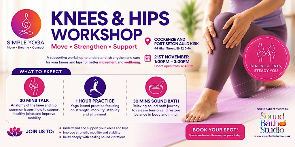 Knees and hips Workshop and Sound Bath