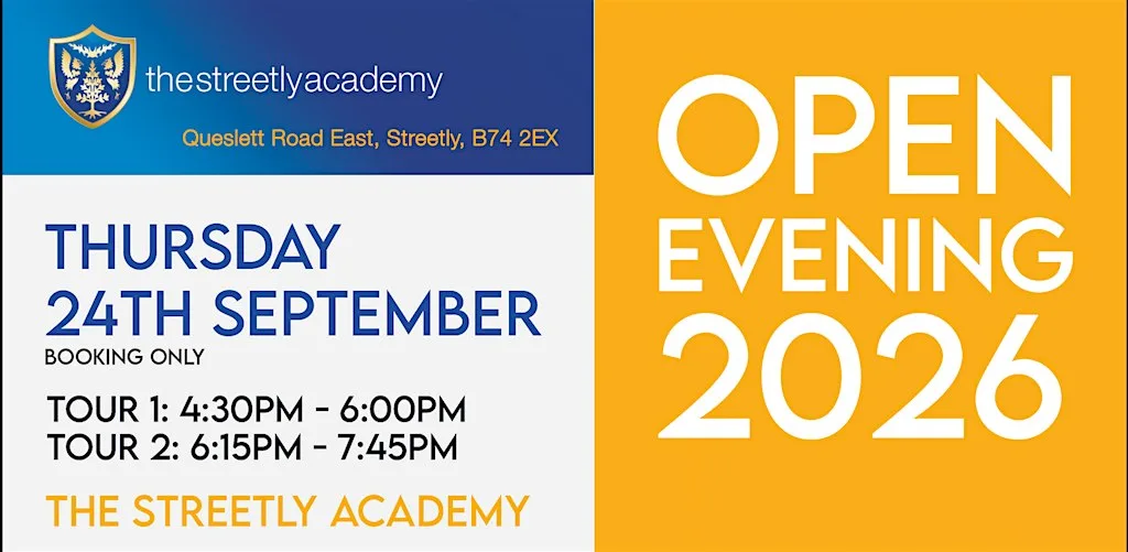 The Streetly Academy Open Evening & Open Mornings 2026 at The Streetly Academy