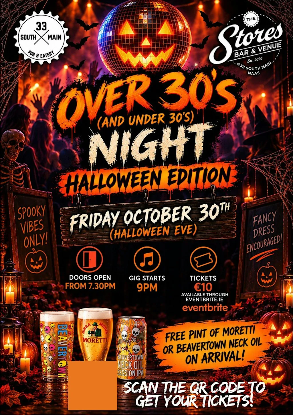 Halloween over 30's night at 33 South Main