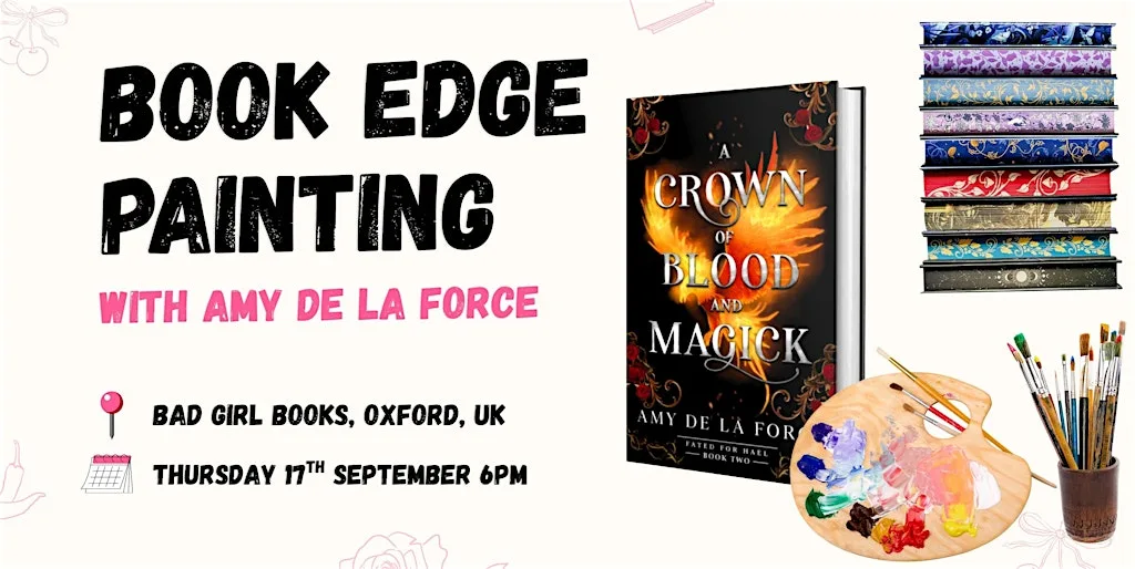 Book Edge Painting craft evening with author Amy De La Force at Bad Girl Books