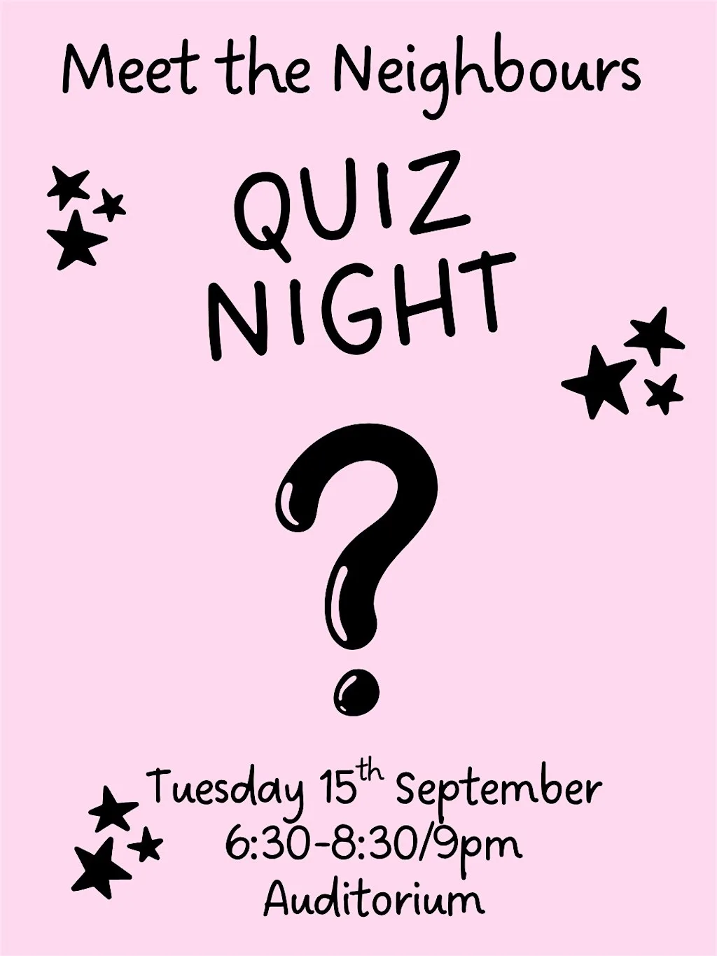 Meet the Neighbours Quiz Night at St. Angela's College