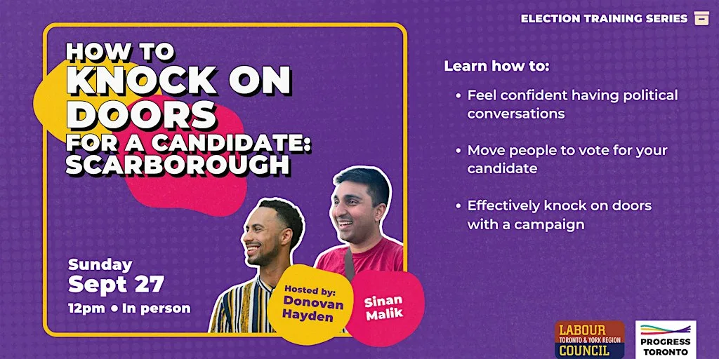 How to Knock on Doors for a Candidate: Scarborough