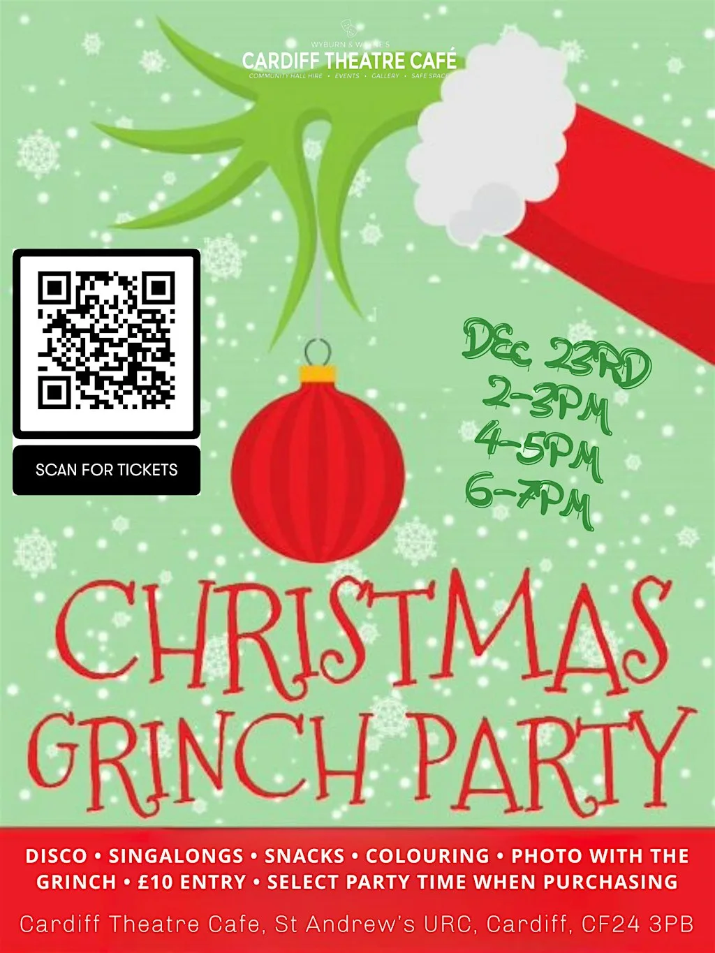 6-7pm CHRISTMAS GRINCH PARTY