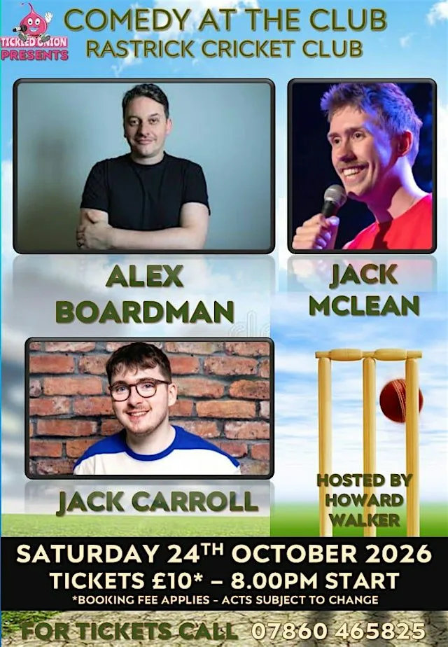 Comedy at the Club at Rastrick Cricket and Athletic Club