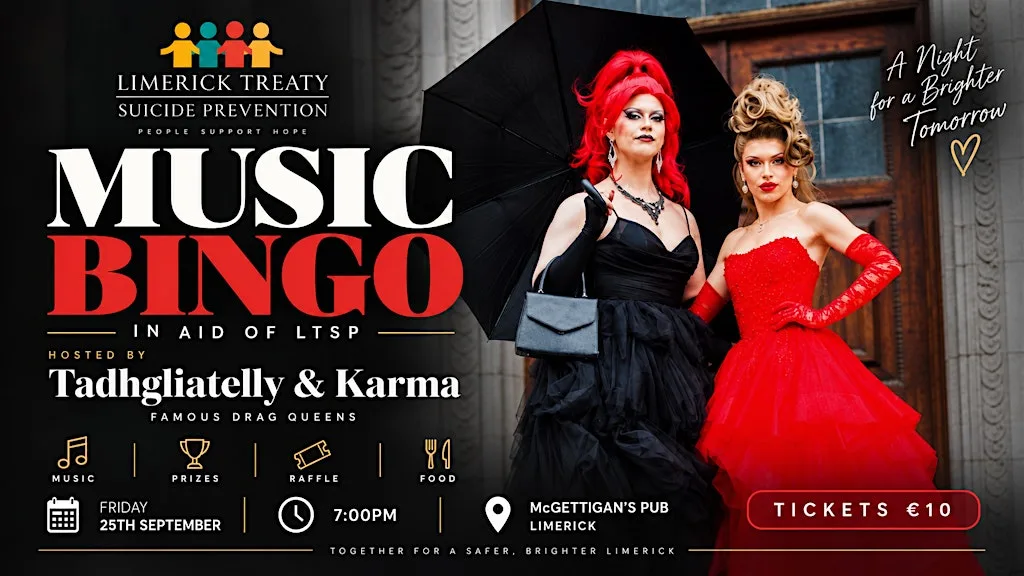 Music Bingo In aid of Limerick Treaty Suicide Prevention