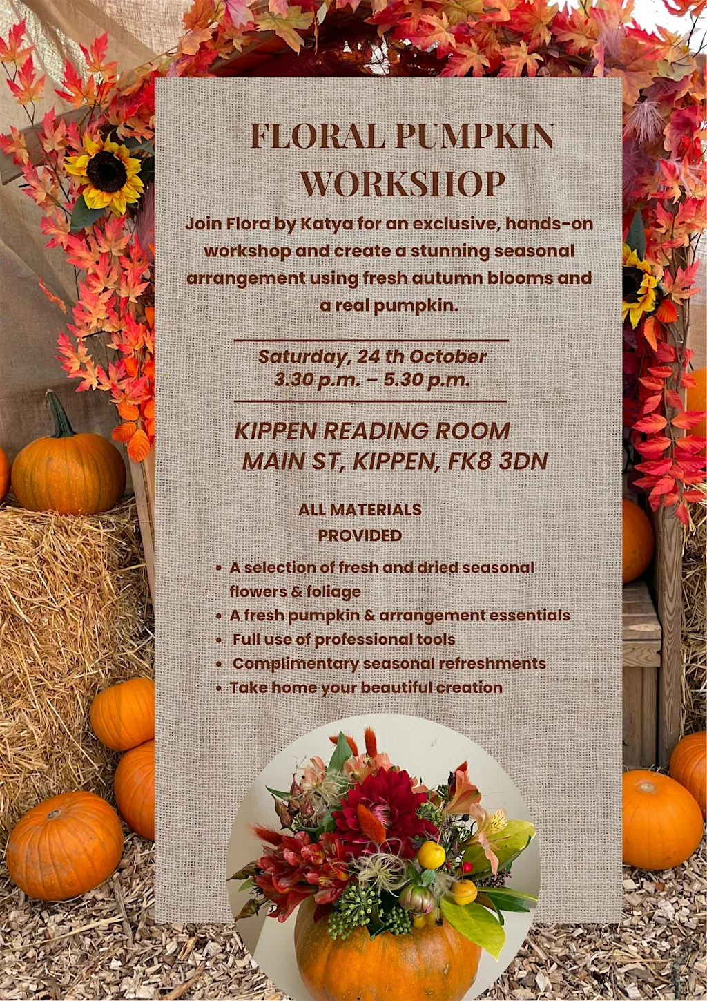 Blooms in a Pumpkin Workshop