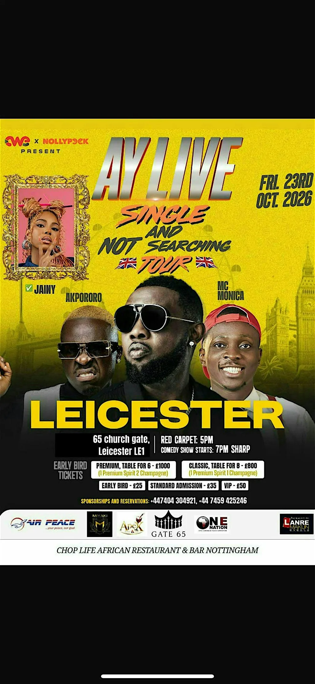 AY Live! Single and not searching Tour