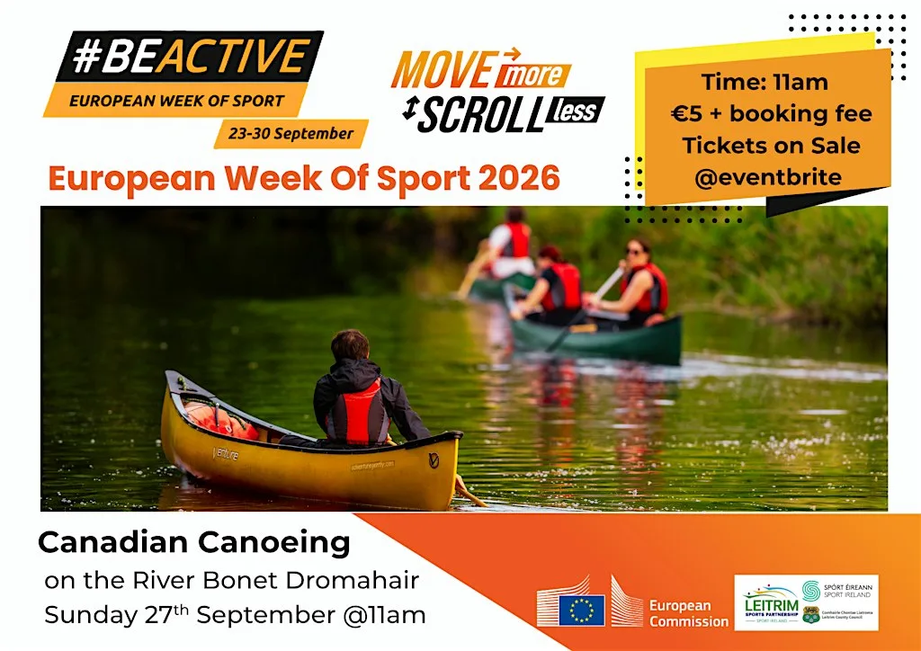 European Week of Sport Canadian Canoeing in Dromahair at Adventure Gently