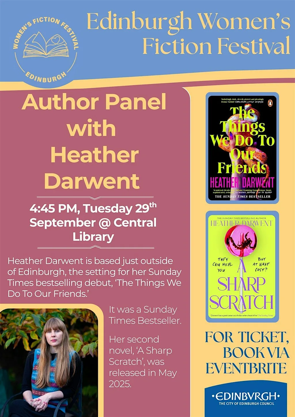 Heather Darwent - Edinburgh Women's Fiction Festival Taster Sessions