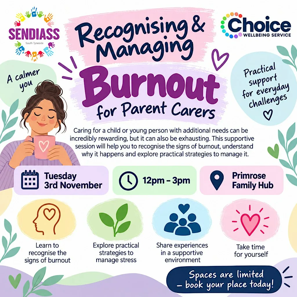 Recognising & Managing Burnout for Parents & Carers Workshop at Primrose Family Hub