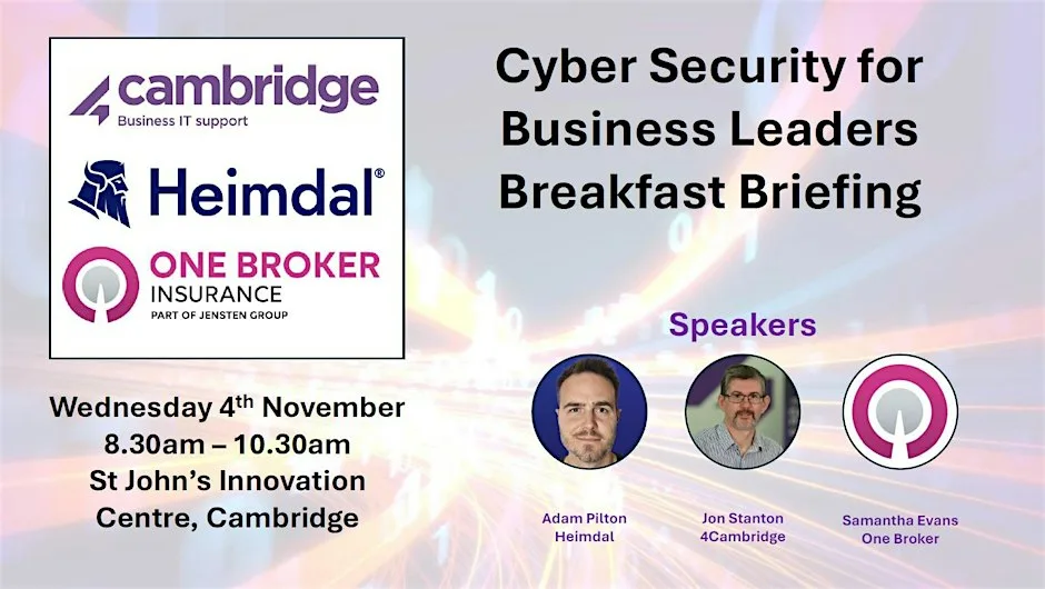 Cyber Security for Business Leaders at St John's Innovation Centre