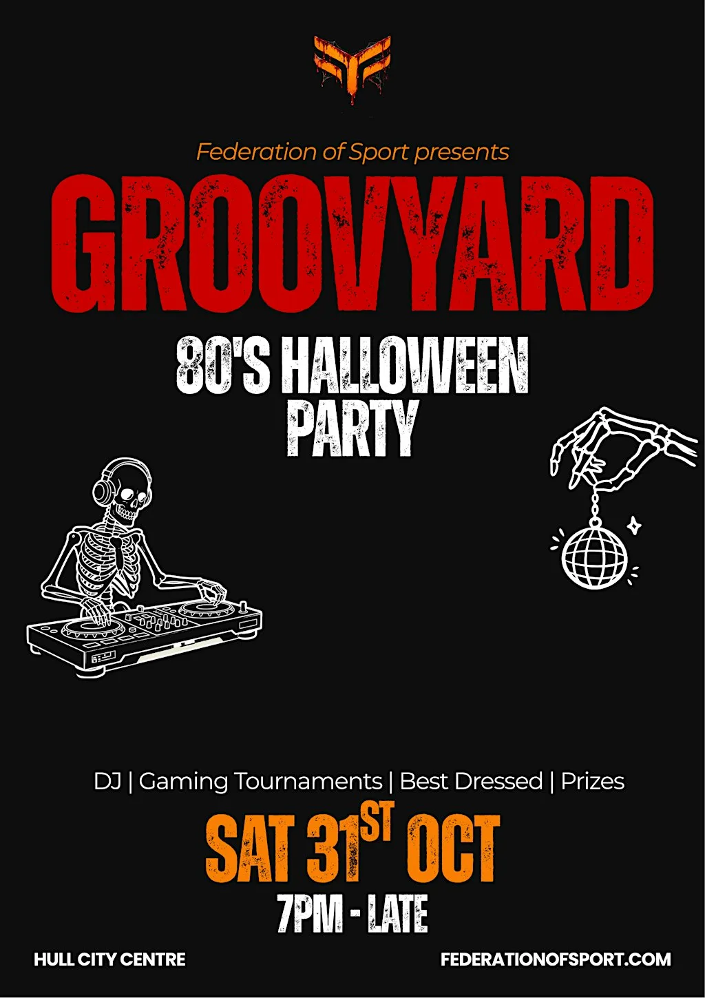 GROOVYARD: 80s HALLOWEEN PARTY | Federation of Sport