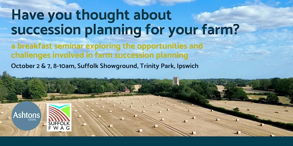 Have you thought about succession planning for your farm? at Trinity Park Conference & Events Centre