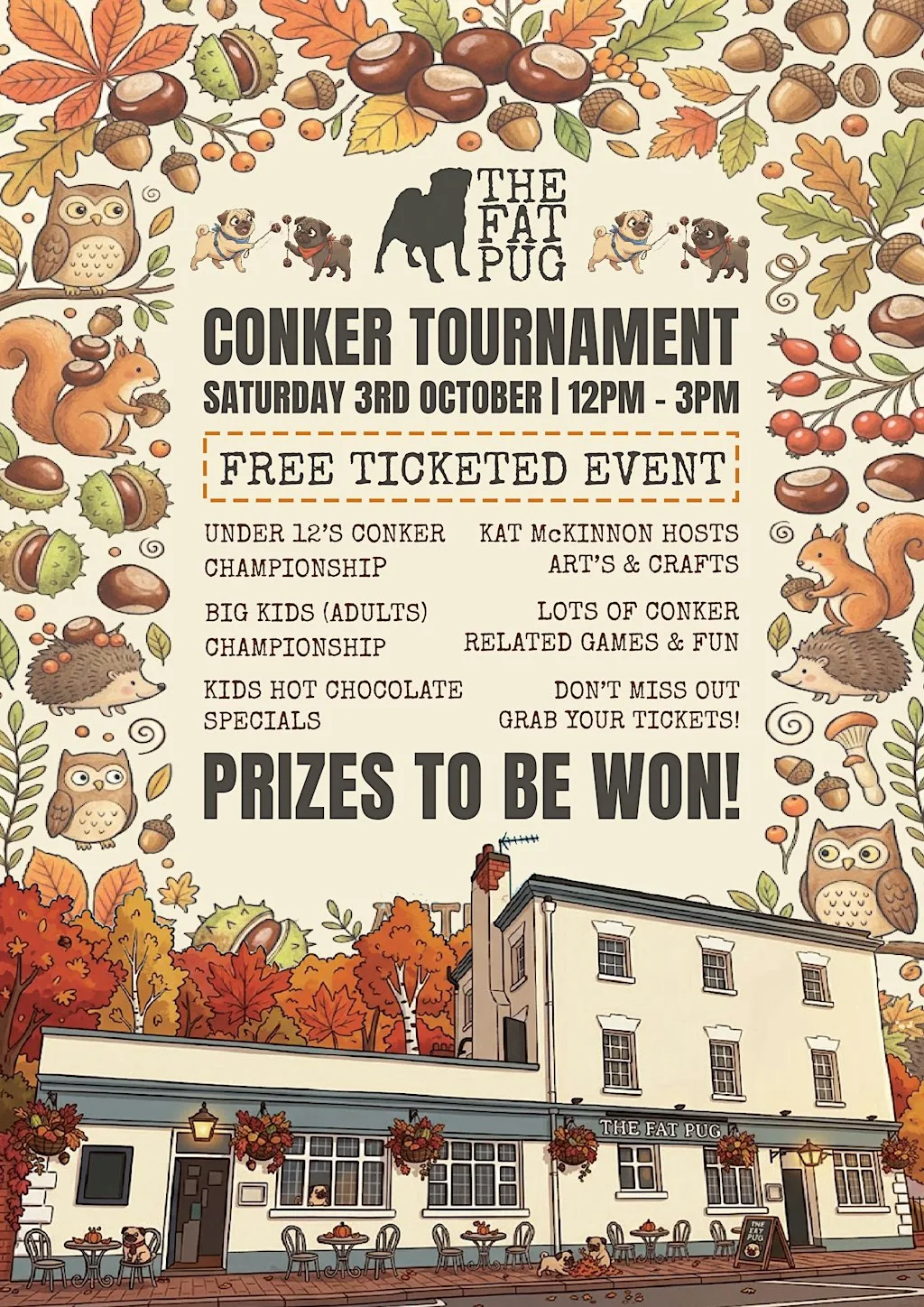 The Fat Pug conker tournament at The Fat Pug