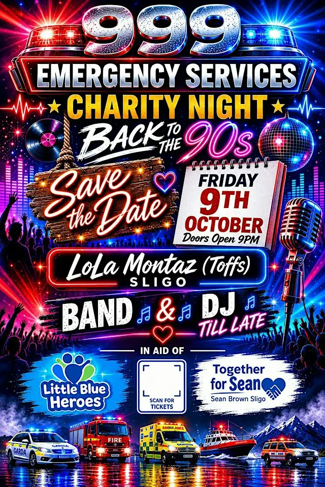 Emergency Services Charity Night - Back to the 90's