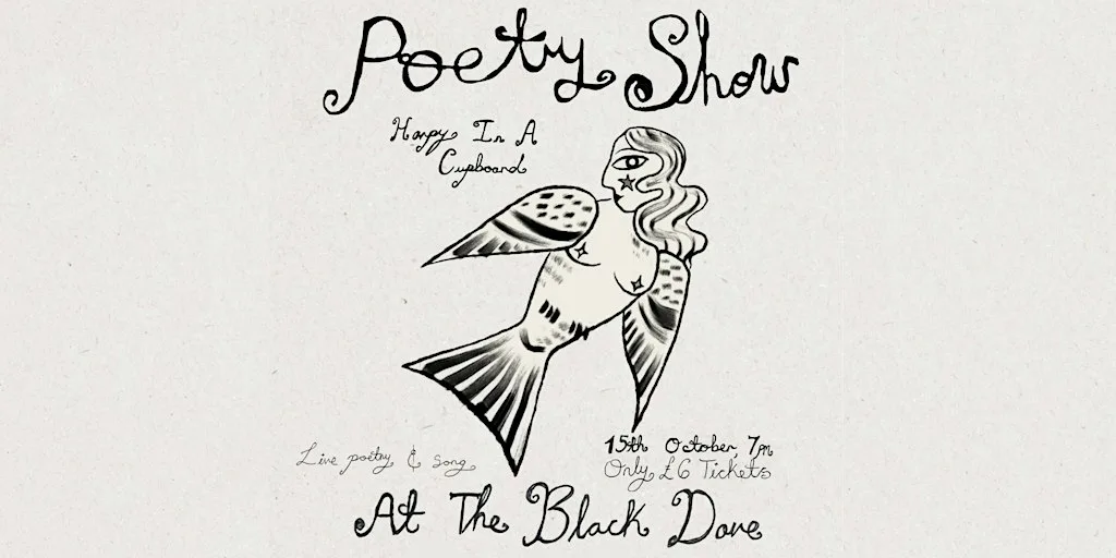Harpy in a cupboard poetry show at The Black Dove