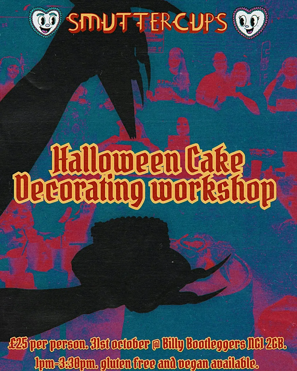smuttercups - Halloween Cake Decorating Workshop at Billy Bootleggers Nottingham (formerly Percy Picklebackers)