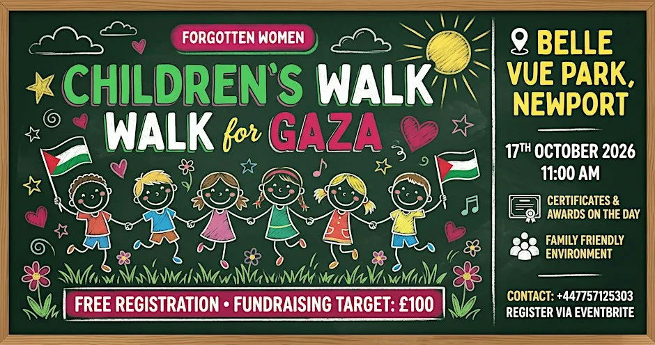 Children’s Walk for Gaza in Newport Belle Vue Park at Belle Vue Park